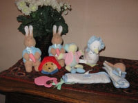 Eden Baby Toy Lot of 7 Peter Rabbit Frog Duck Blankets