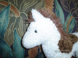 Douglas Pony Horse Plush Toy 10 Inch White & Brown