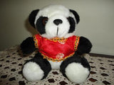 Chinese Panda Bear Stuffed Plush in Satin Shirt