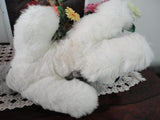 Vintage ST BERNARD PUPPY DOG Laying w Felt Tongue 16 inch