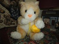 Calico Kitten Cat with Ball of Yarn Stuffed Plush Cute