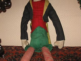 Antique 1950s Schuco German Clown Doll Long Dangling Legs 30 Inch