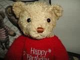 Gund Happy Birthday Teddy Bear 14 inch with Sweater