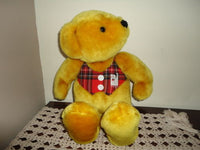 Vintage Bear Peerless Carpet Quebec Canada Rare Teddy Golden Plush 18 inch