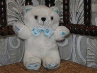 Grohe Promotional White Blue Teddy Bear Pillow Rare Holland