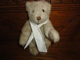 Gund 1987 Vintage BIALOSKY BEAR Cream/Gray Plush Leatherette Paws Retired