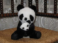 Vintage Dutch Panda Bear Mom With Baby So Cute
