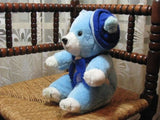 Vintage Germany Light Blue Winter Teddy Bear Plush