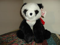 Ganz 1997 POOKIE PANDA Bear All Tags Heart Ribbon