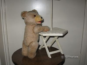 Vintage Very Old Plush 12” Teddy Bear Button Eyes Stuffed Animal