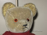 Antique Steirer Austria Mohair Bear Center Seam 14 Inch 1940s Closed Mouth