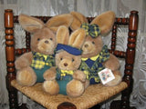 JBBT Holland Dutch Set of 3 The Bunnies Family Plush 1994