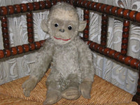 Old Antique German Grey Mohair Monkey 41 CM