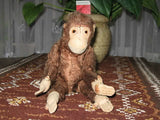 Antique Steiff Mohair Jocko Monkey Chimpanzee FF Button 1934-1936 Germany