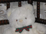 Tcc Continuity UK 1980s White Plush Bear 26 CM with Bow