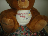 Baby's First Teddy Brown Copper Plush Sitting Bear 11 inch