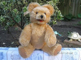 Antique Fechter Austria 1950s Blonde Mohair Bear Growler 12 Inch