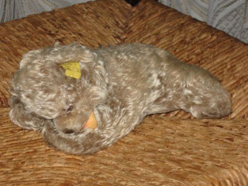 Steiff Floppy Zotty 17 CM 5500/17 1968-69 Mohair Button Tag