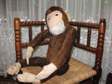 Old Antique Hermann German Monkey Mohair Fully Jointed 62 CM 24.5 Inch