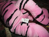 Six Flags TIGER Pink & Black Striped Velvet Exclusive 18 inch