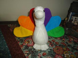 Rainbow Colored PEACOCK Stuffed Toy Steven Smith NY
