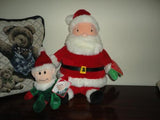 Hallmark Talking SANTA & Sears ELVIN ELF Lot of 2 Christmas Plush NEW