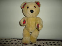 Dakin Vintage 1984 Jointed Teddy Bear Tartan Cotton Paws