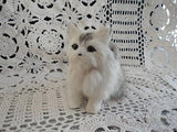 Vintage Persian Cat Real Fur Handmade Ornament SO RARE
