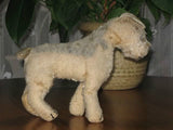 Antique Hermann Airedale Mohair Terrier Dog 1950s No Ids