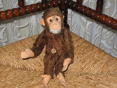 Old Antique Germany Hermann Mohair Monkey 29 CM