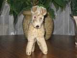 Antique Hermann Airedale Mohair Terrier Dog 1950s No Ids