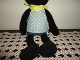 Le Sucre France BLACK BUNNY Rabbit Retired 18" HTF Baby Safe 100% Green Product