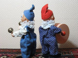 Set of 2 Old Vintage 1970s SONNI Germany Circus Clowns Moving Toys