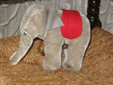 Old Antique 1950s Hermann Germany Mohair Elephant 15 CM IDS Bells