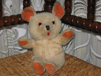 Old Antique German Mohair Bear w Tongue & Squeaker