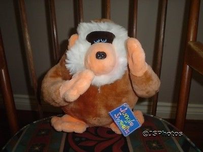 Mighty Star Bonbon Sitting Baboon 10 Inch Plush Jungle Sweets Vintage