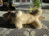 Antique Spaniel Dog Orange and Beige Mohair
