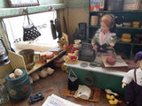 Antique German 1920s Grocery Store Wooden Doll House & Accessories PACKED FULL