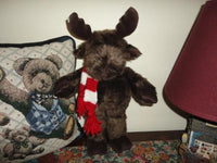 Gund CANADA MOOSE Winter Scarf Velvet Antlers 14 inch 046825