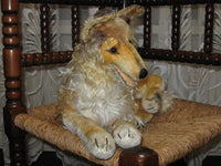 Old Antique Steiff Mohair Collie Dog 2343,00 43CM 17 inches NO ID Large Laying