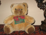 Christmas New Year Polar Teddy Bear Brown Plush in Satin Pouch Present