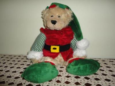 Ganz Canada RARE Factory SAMPLE BEAR Christmas ELF