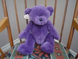 Ganz Bumble Beary Purple Bear 13" H3107L Heritage 1998