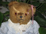 Antique Hermann BEHA Germany Girl Bear 15 Inch Glass Eyes 1930s