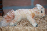 Vintage German Mohair Fox 14 cm Rare 1960s