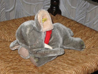 Steiff Floppy Ele 5537/17 Sleeping Elephant Mohair 17 CM All IDS