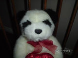 Gund Panda Bear Velvet Heart Box 14 inch 2001 Rare 46210
