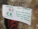 Dean's Rag Book UK Sullivan Yes No Bear Beige Mohair Artist Barbara Sixby Usa