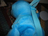 Sesame Street COOKIE MONSTER Backpack LARGE 21 inch Zippered Stuffed Plush