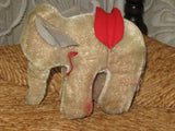 Hermann Germany Old Antique Mohair Elephant 13 CM NO ID